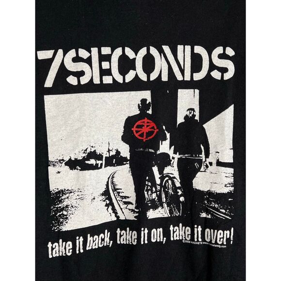 Vintage Y2K 7 Seconds Take It Back Punk Band Tee - Picture 2 of 5
